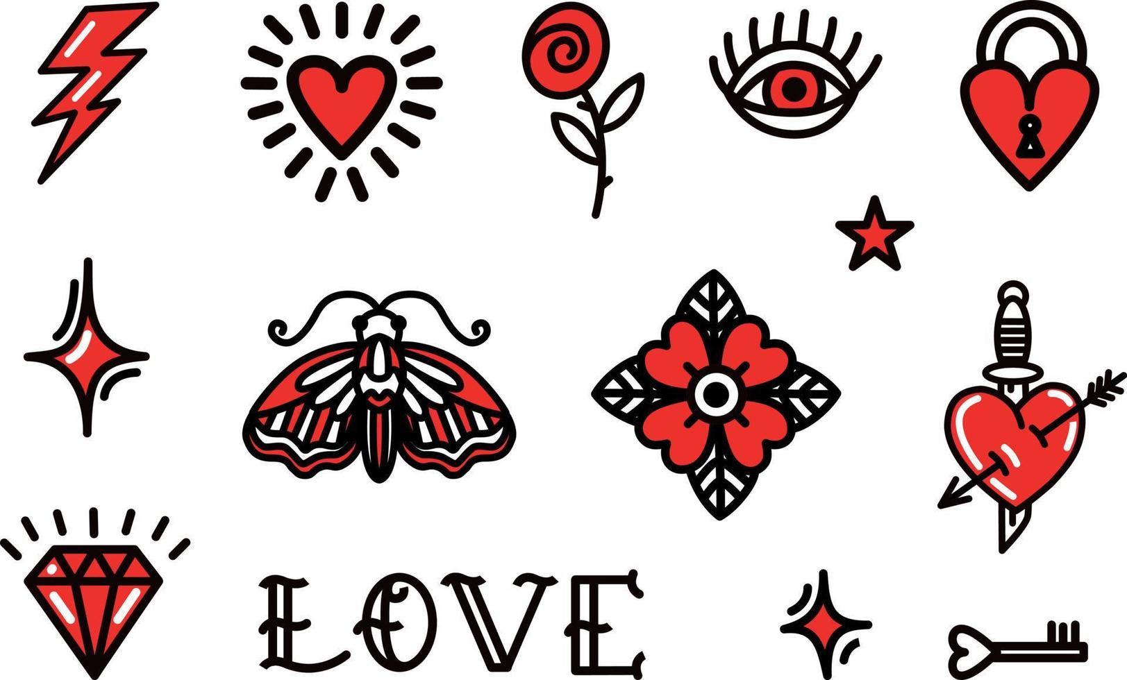 A set of cute vector illustrations for Valentines Day.