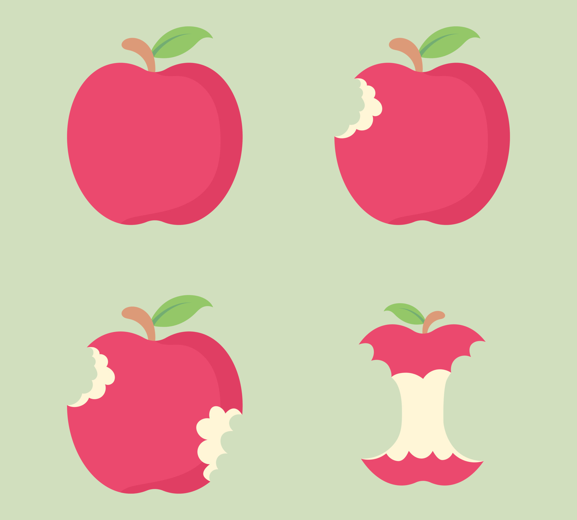 Premium Vector  Red apple vector healthy sweet fruit