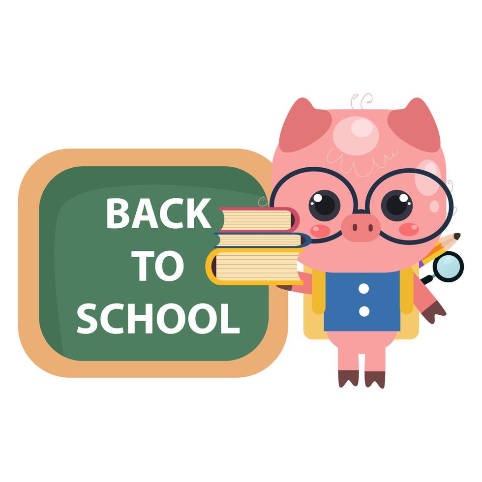 Cute characters and a concept of education for back to school vector