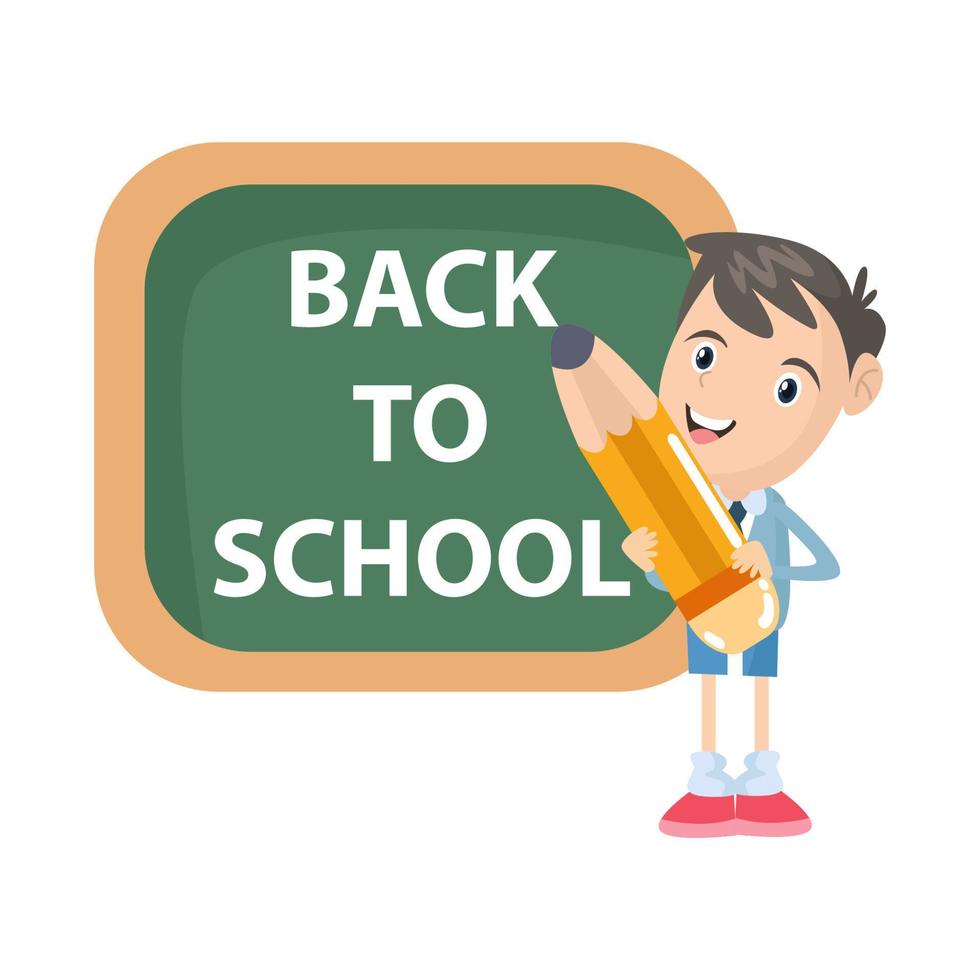 Cute characters and a concept of education for back to school vector