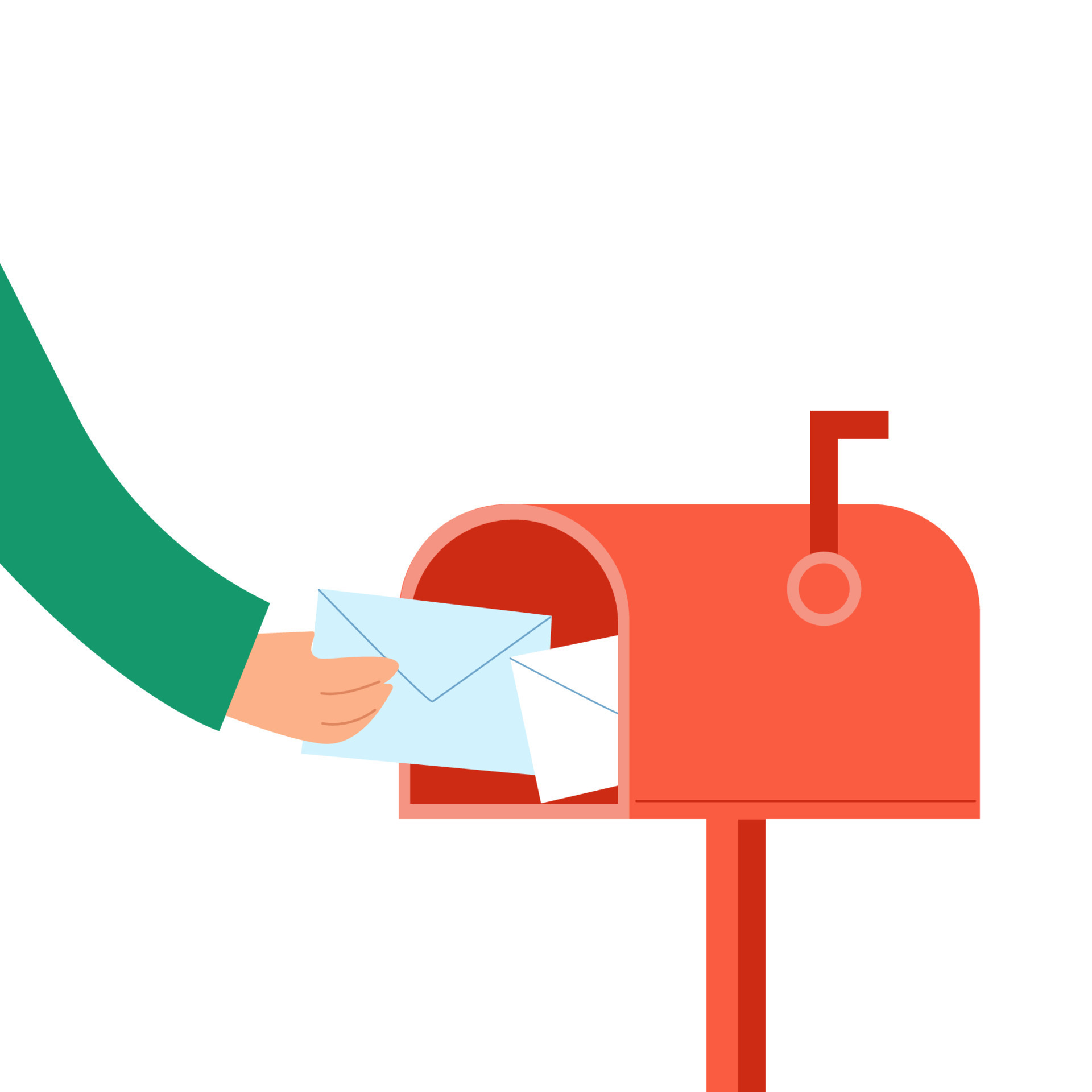 Sending a mailbox letter. Vector 15278155 Vector Art at Vecteezy
