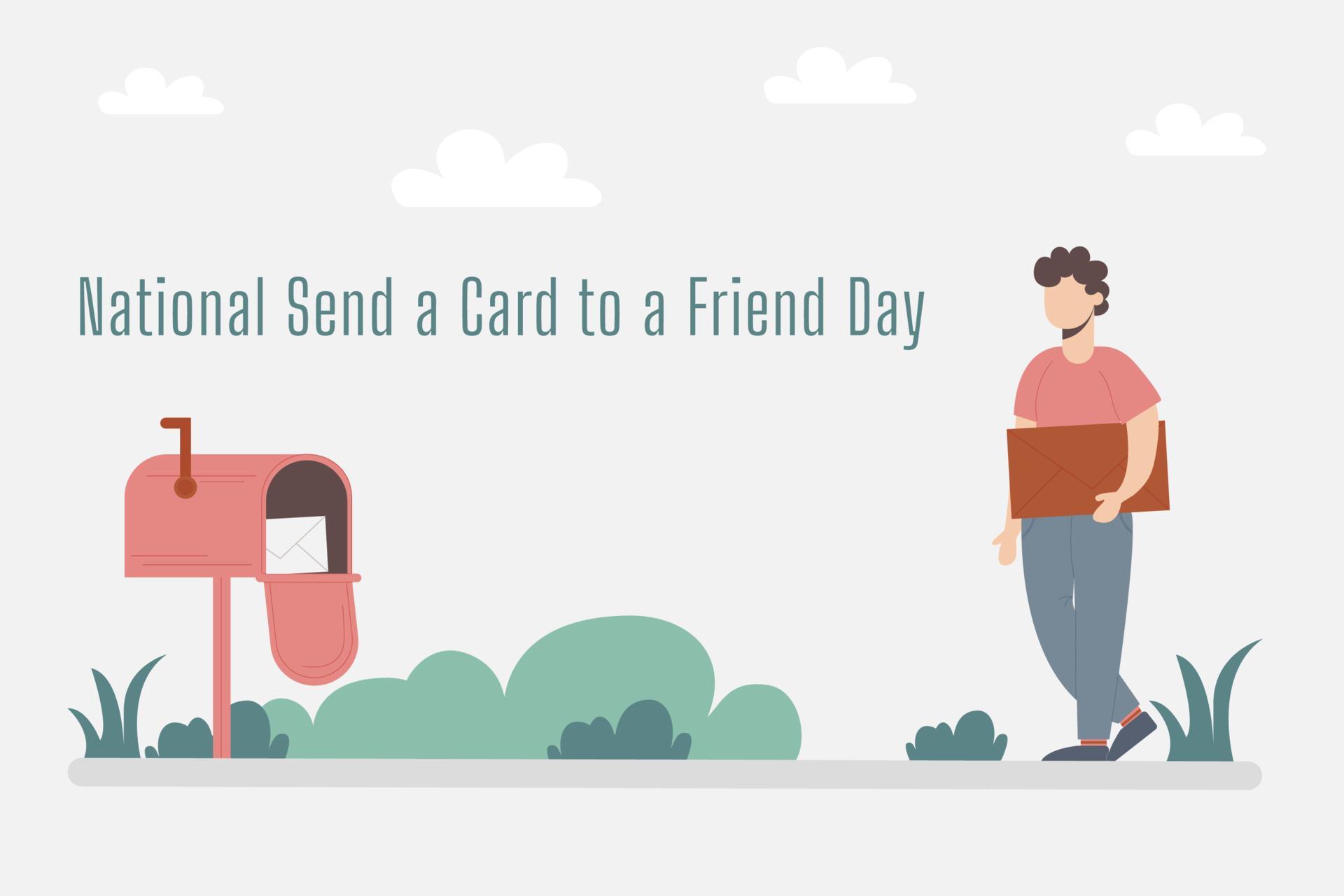 National Send a Card to a Friend Day. Banner 15278156 Vector Art at