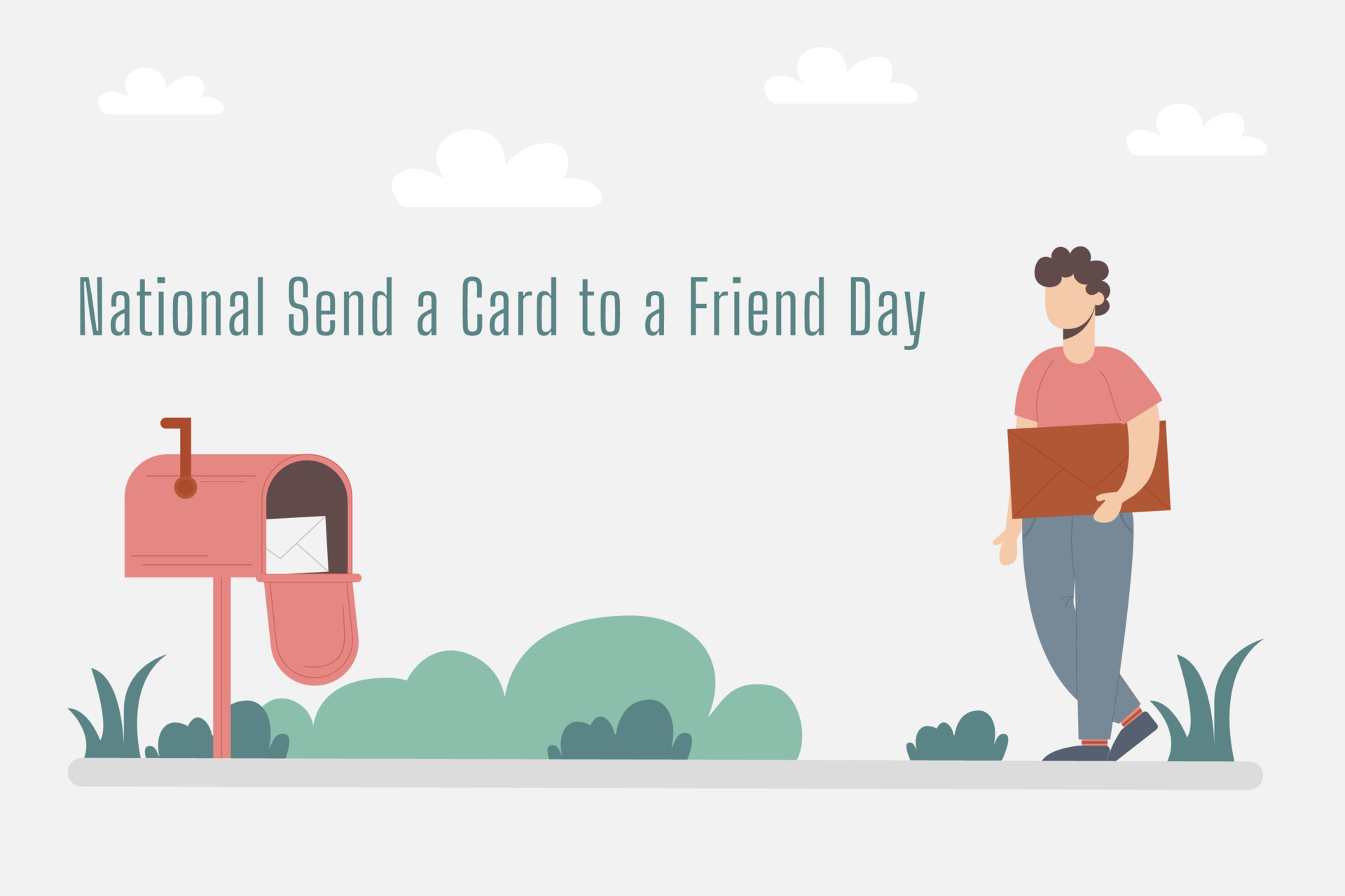 National Send a Card to a Friend Day. Banner 15278156 Vector Art at