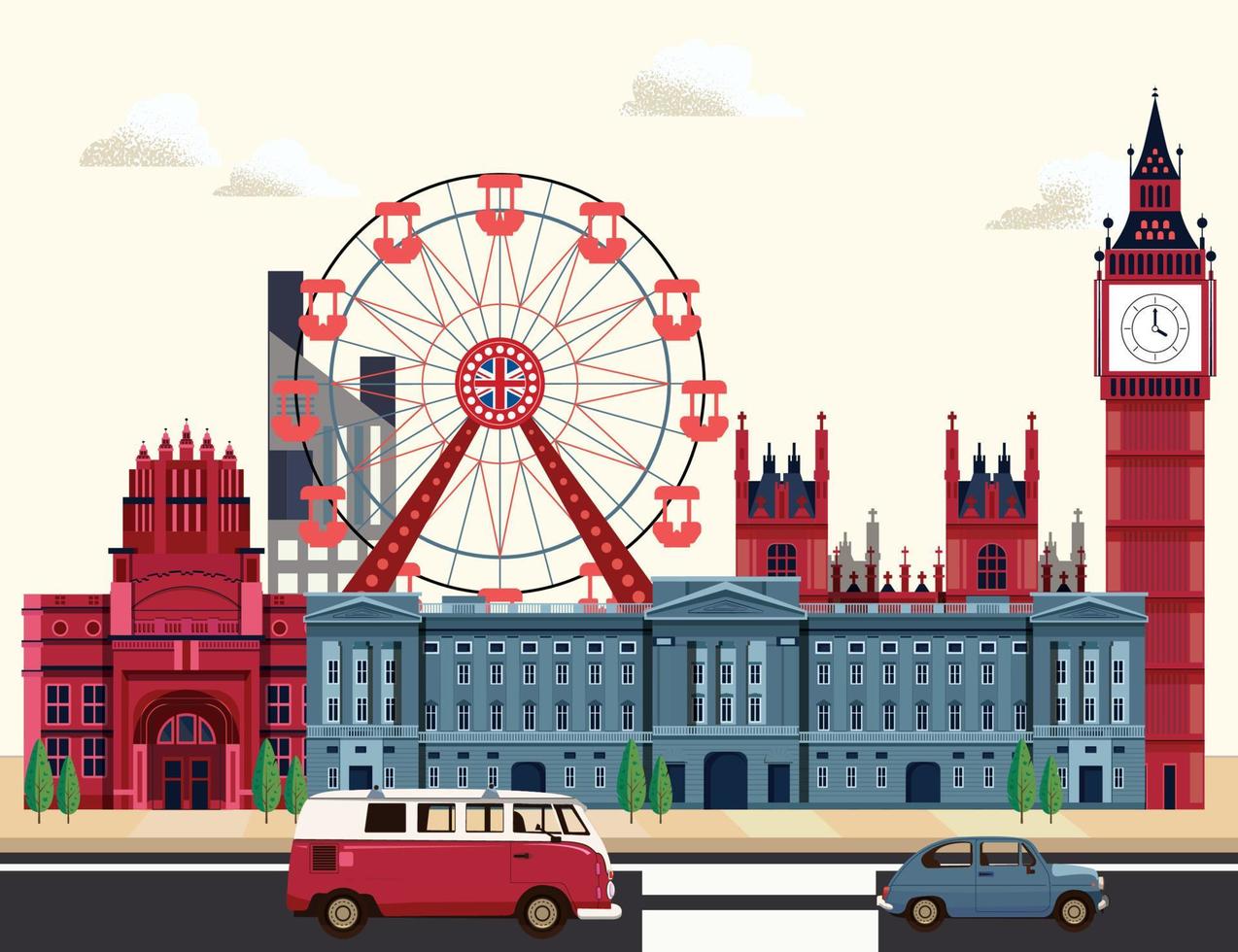 buen cartel de la ciudad de londres vector