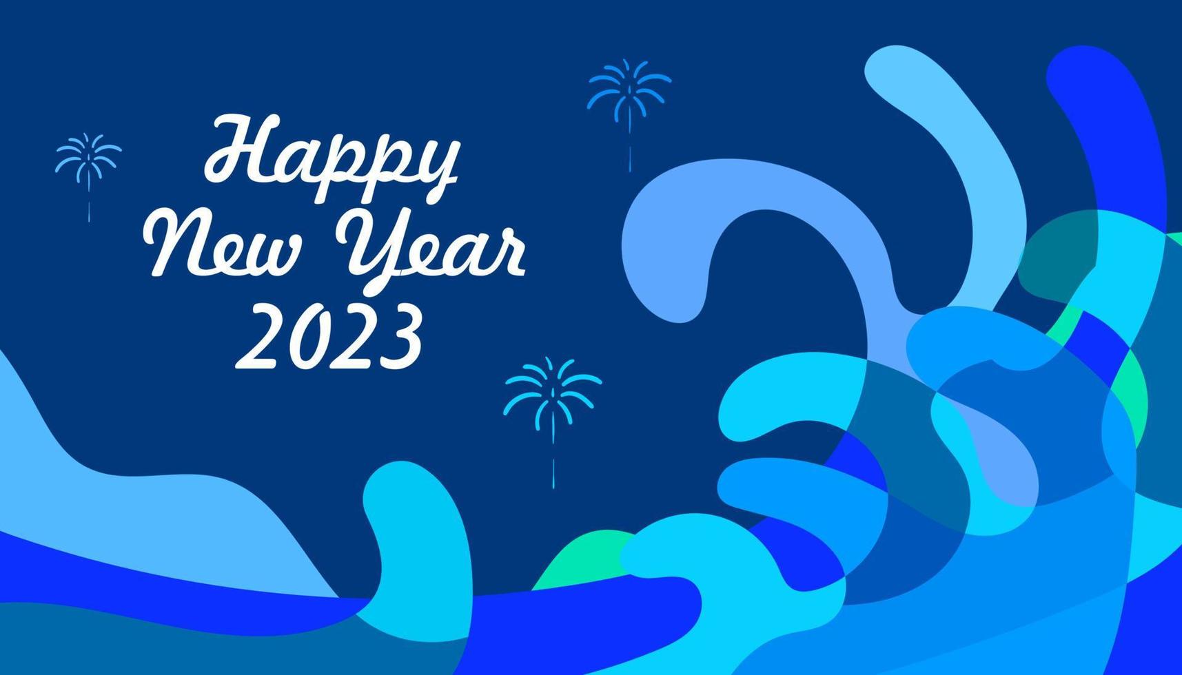 The Abstract Blue Ocean Background for New Year vector