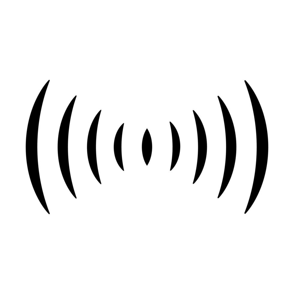 icono de onda de radio de sonido conexión de señal de sonido wifi vectorial para diseño gráfico, logotipo, sitio web, redes sociales, aplicación móvil, ilustración de interfaz de usuario vector