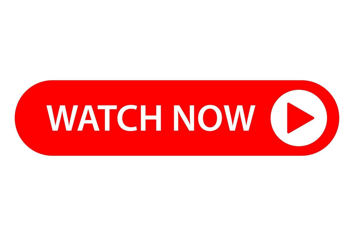 Watch now button icon vector play video button sign Watch now buttons. Play video button