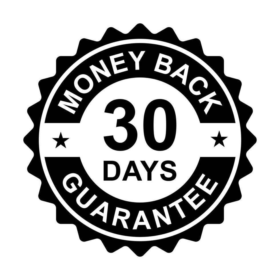 30 days money back guarantee icon vector for graphic design, logo, website, social media, mobile app, UI illustration