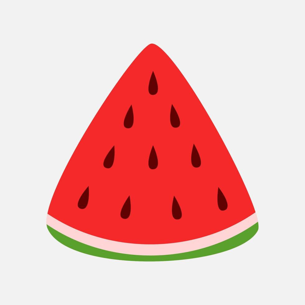 ilustración de imágenes prediseñadas lindas de sandía. recurso de diseño de iconos de frutas frescas para afiches y pancartas. vector