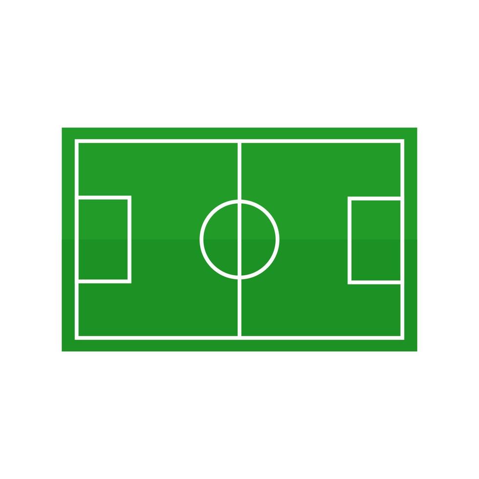 Soccer football with green fields elements with on white background. vector