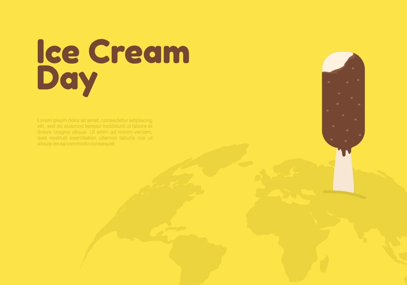 Ice cream day background celebrated on december 13. vector