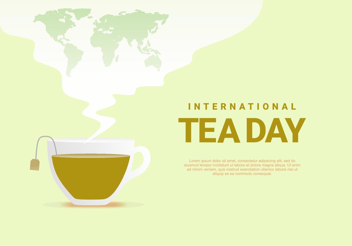 International tea day background celebrated on december 15. vector