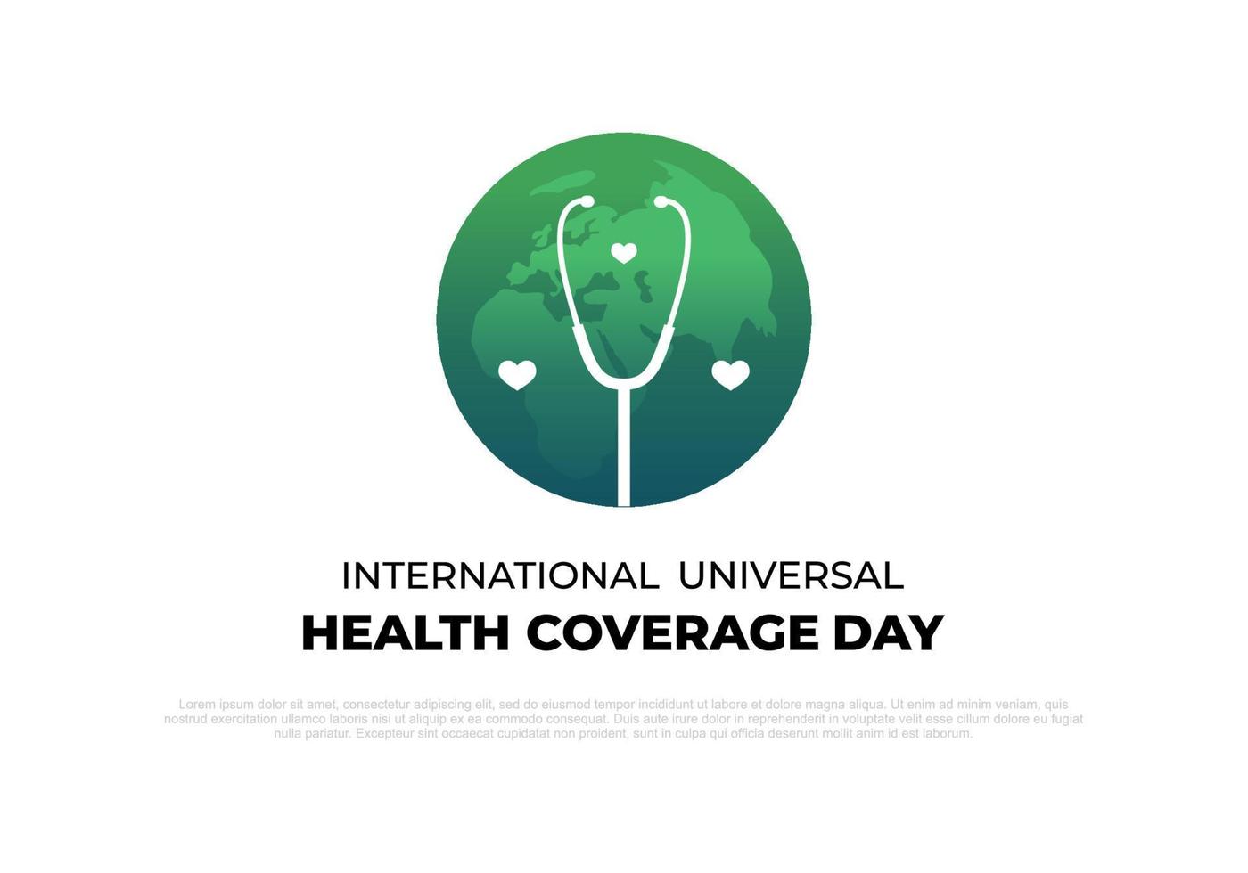 International universal health coverage day celebrated on december 12. vector