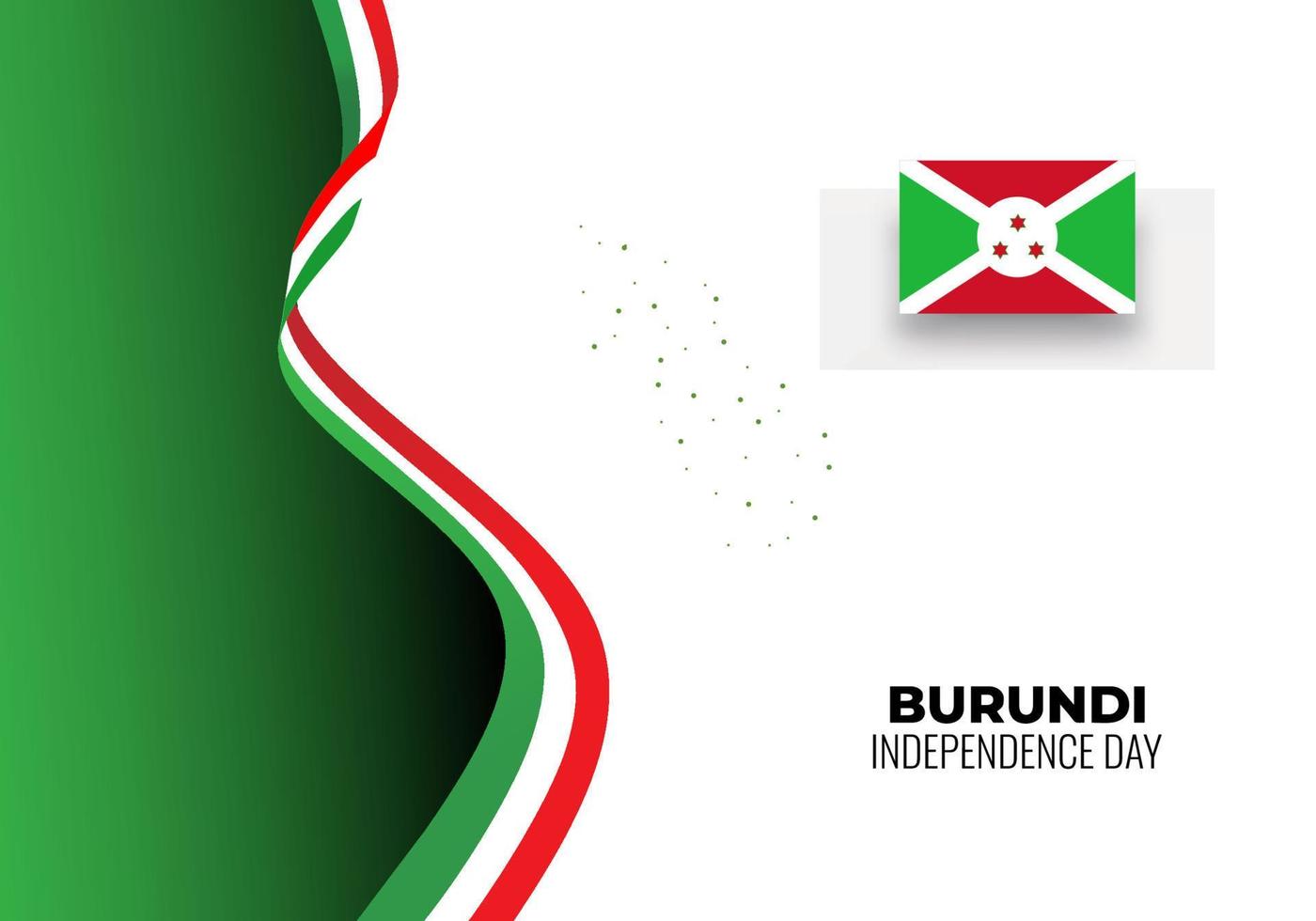 día de la independencia de burundi el 1 de julio antecedentes sobre fondo blanco. vector