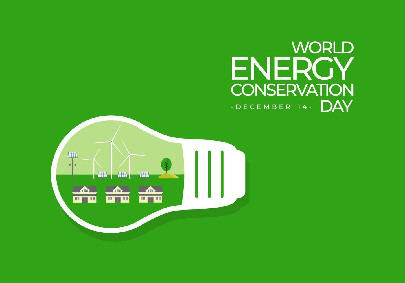 National energy conservation day background celebrated on december 14. vector