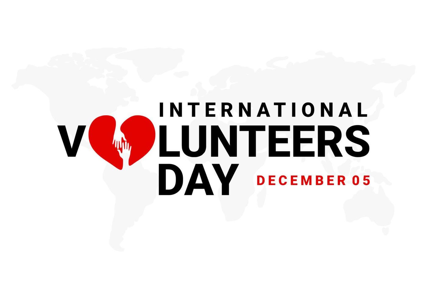 International volunteers day background celebrated on december 5. vector