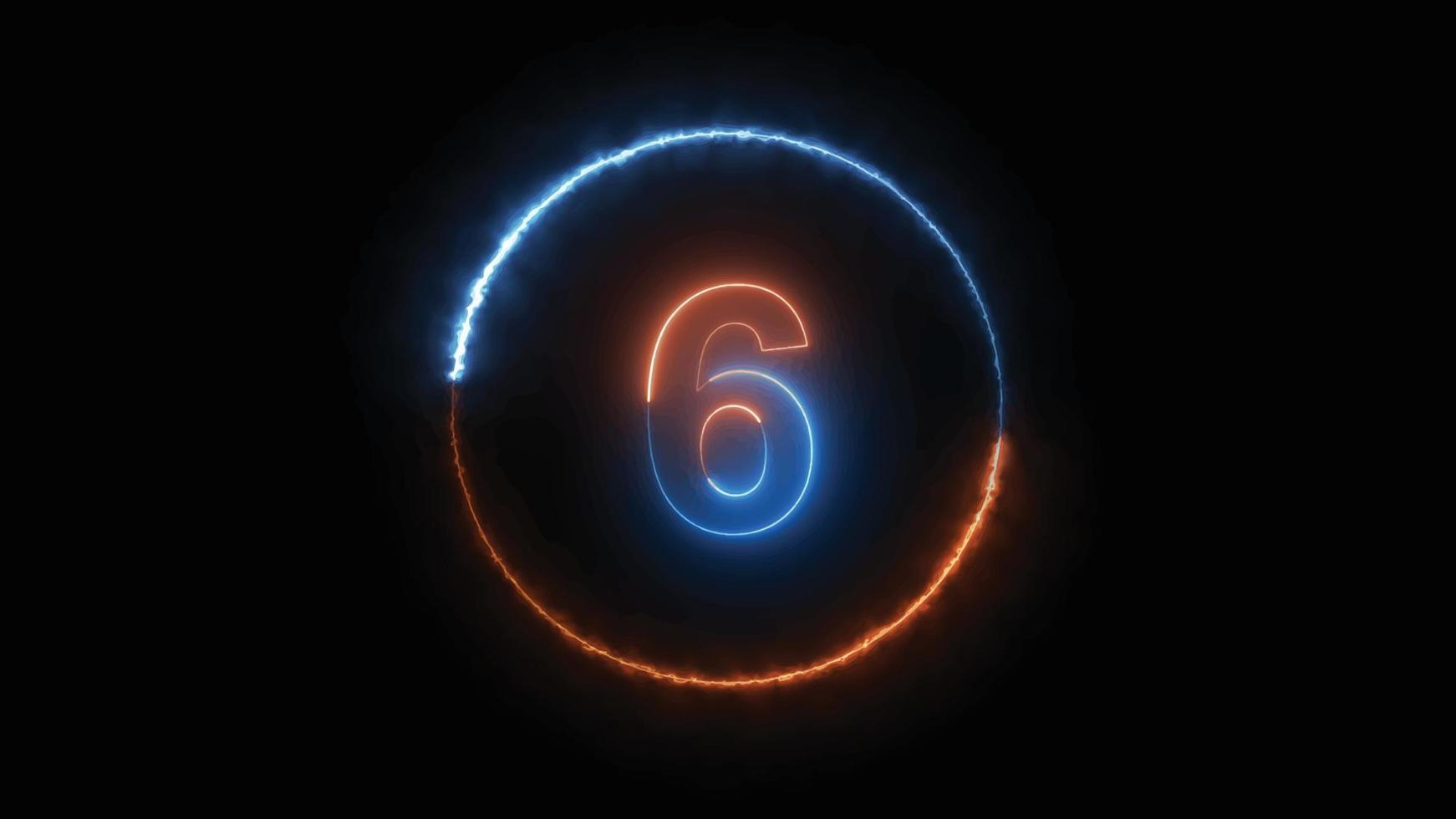 number six glowing in the dark vector