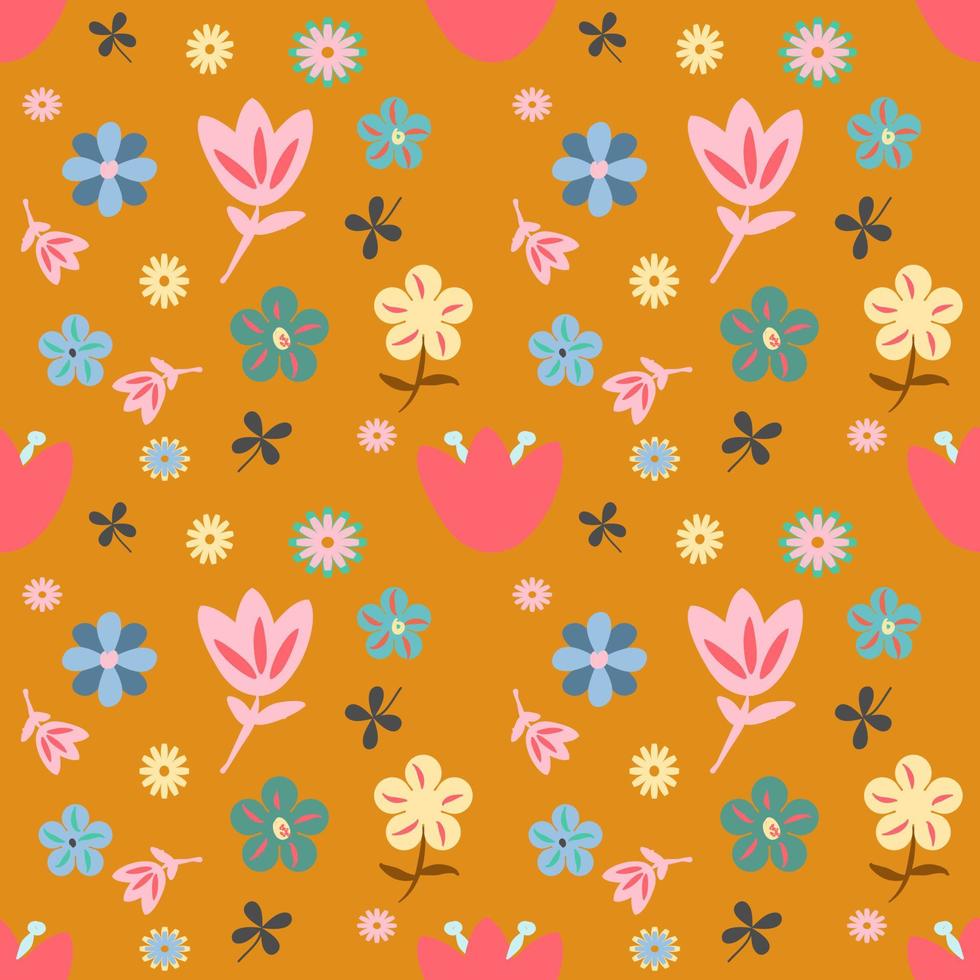 Seamless floral pattern background vector