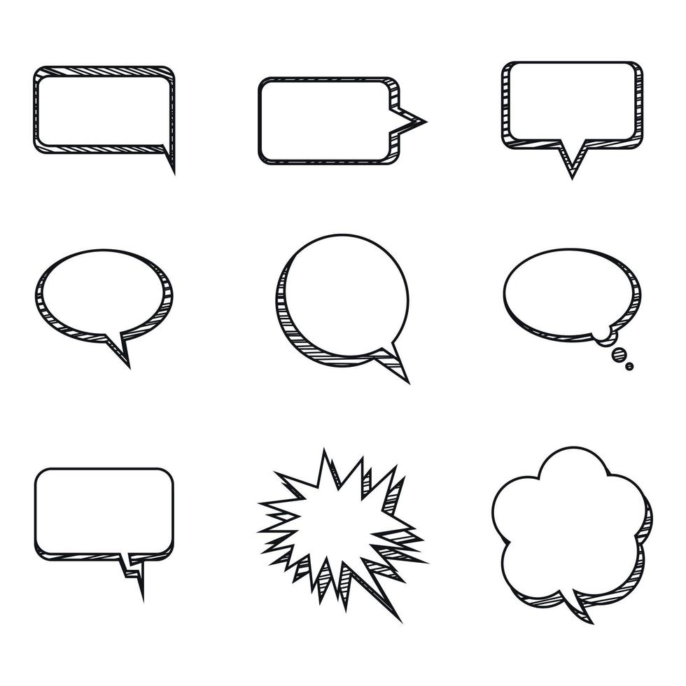 shapechatvector chat shape communication set vector