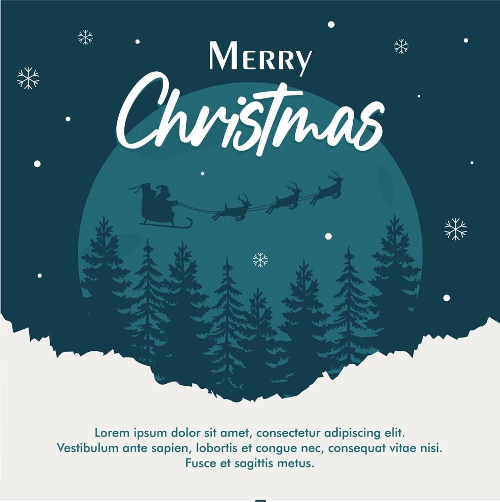 Christmas Background Post Design template vector