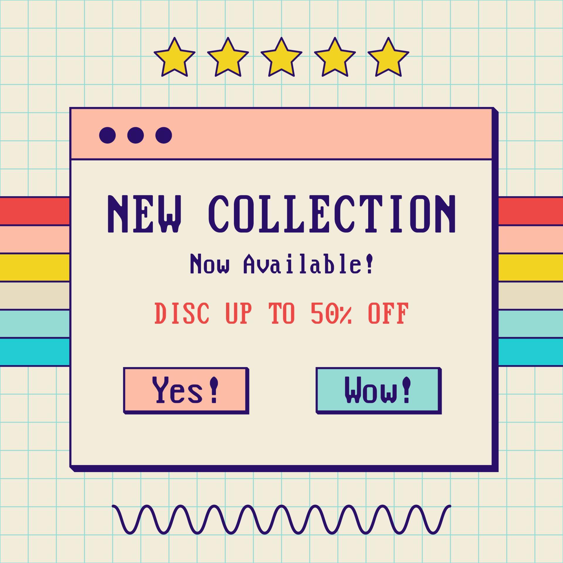 Old computer popup windows interface Sale post template in y2k message Old computer popup windows interface Sale post template in y2k message