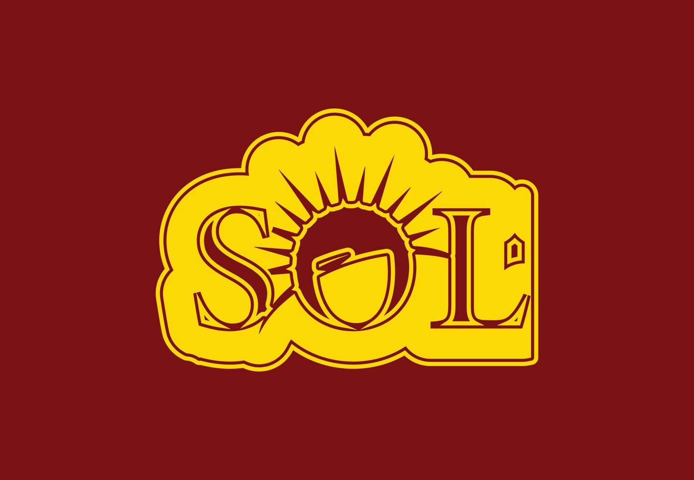 plantilla de diseño de icono y logotipo de letra sol vector