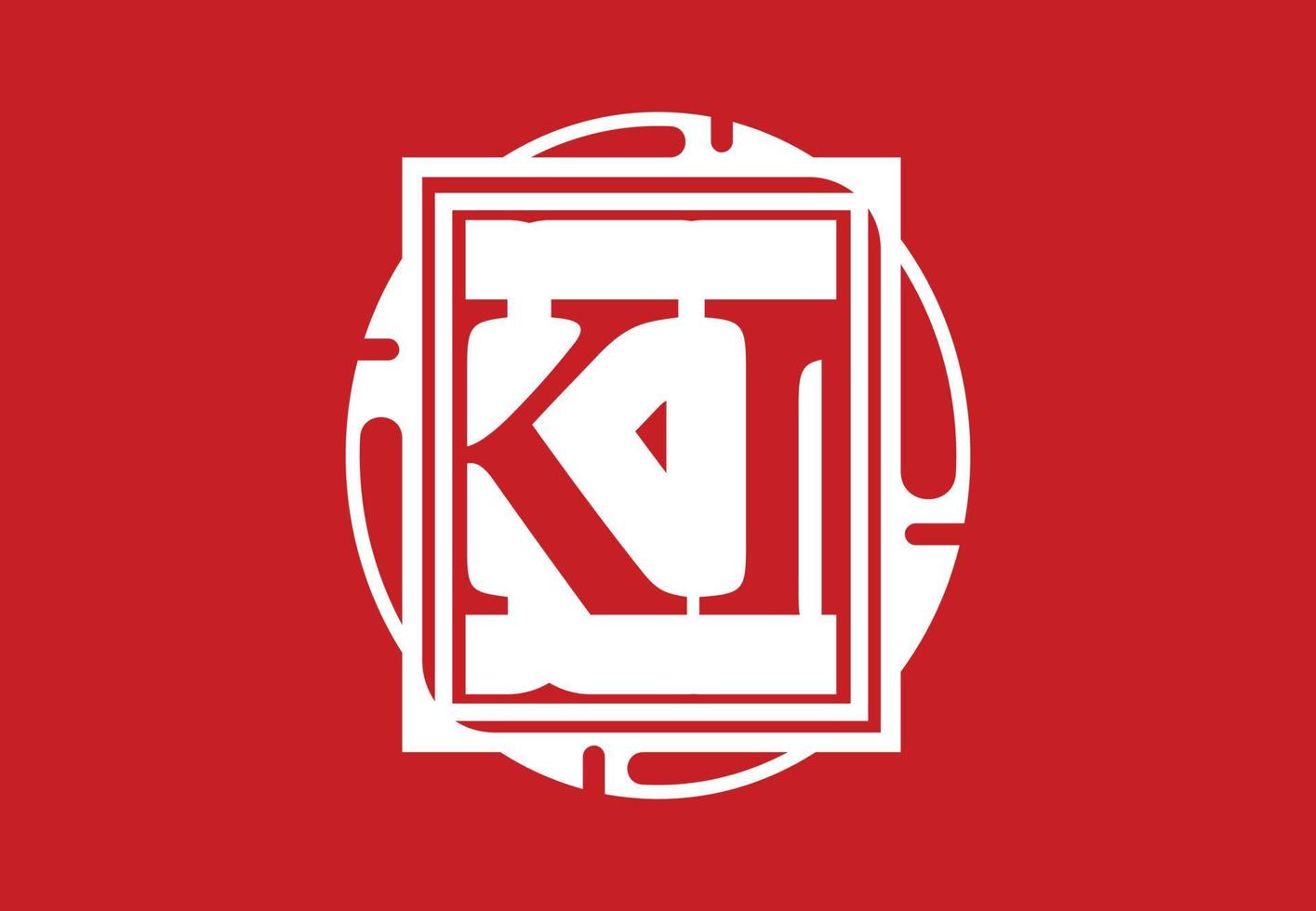 KI letter logo and icon design template vector