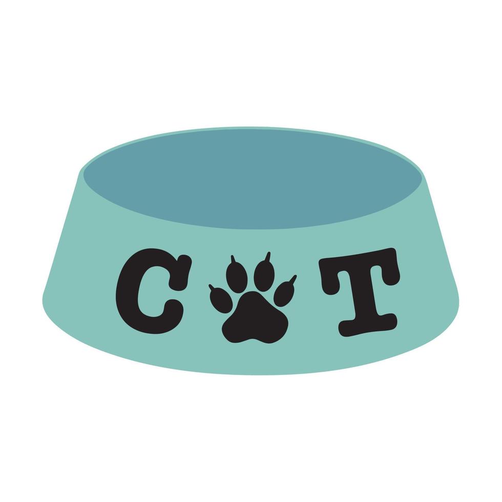 Animal food bowl. Vector illustration.