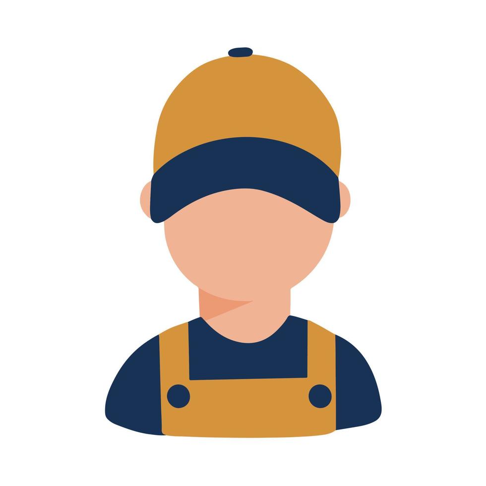 Repair service man worker logo. Mechanic workshop. Vector illustration