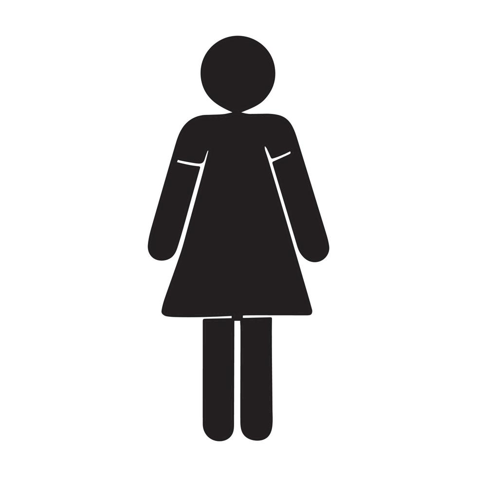 el icono del baño de mujeres. el signo del baño. gráficos vectoriales vector