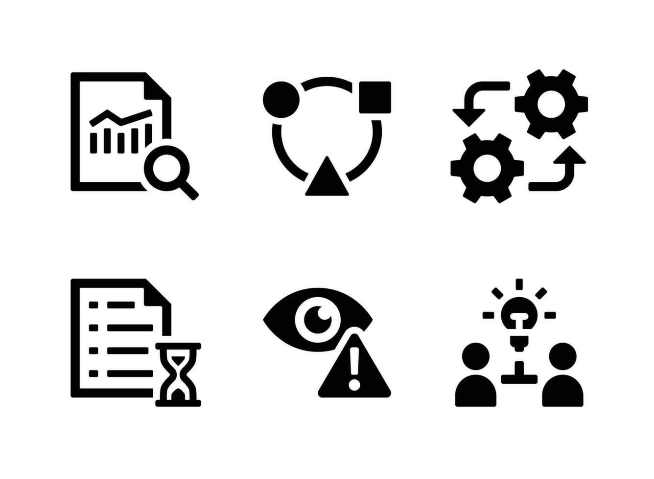 Simple Set of Crisis Management Vector Solid Icons