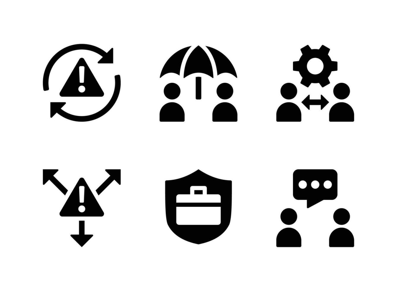 Simple Set of Crisis Management Vector Solid Icons