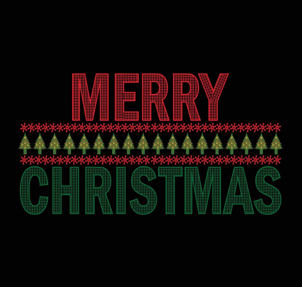 HAPPY MARRY CHRISTMAS T-SHIRT DESIGN. vector