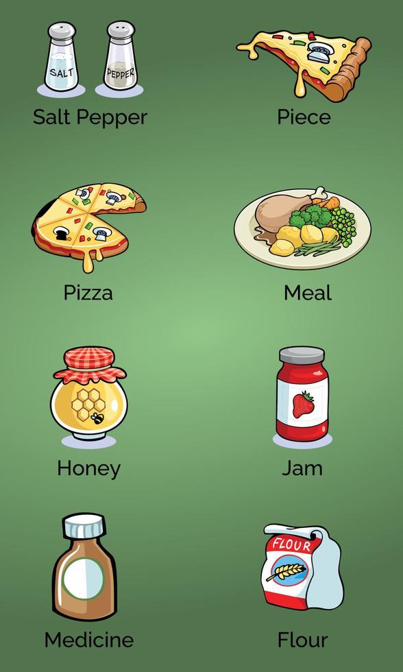 All foods icon set vector pro illustration