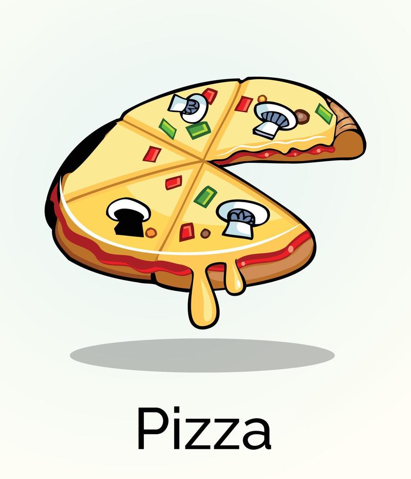 foods pizza, pizza, hot pizza icon set pro vector illustration