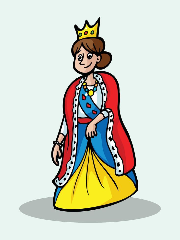 cartoon queen vector pro Vector illustration with simple gradients.