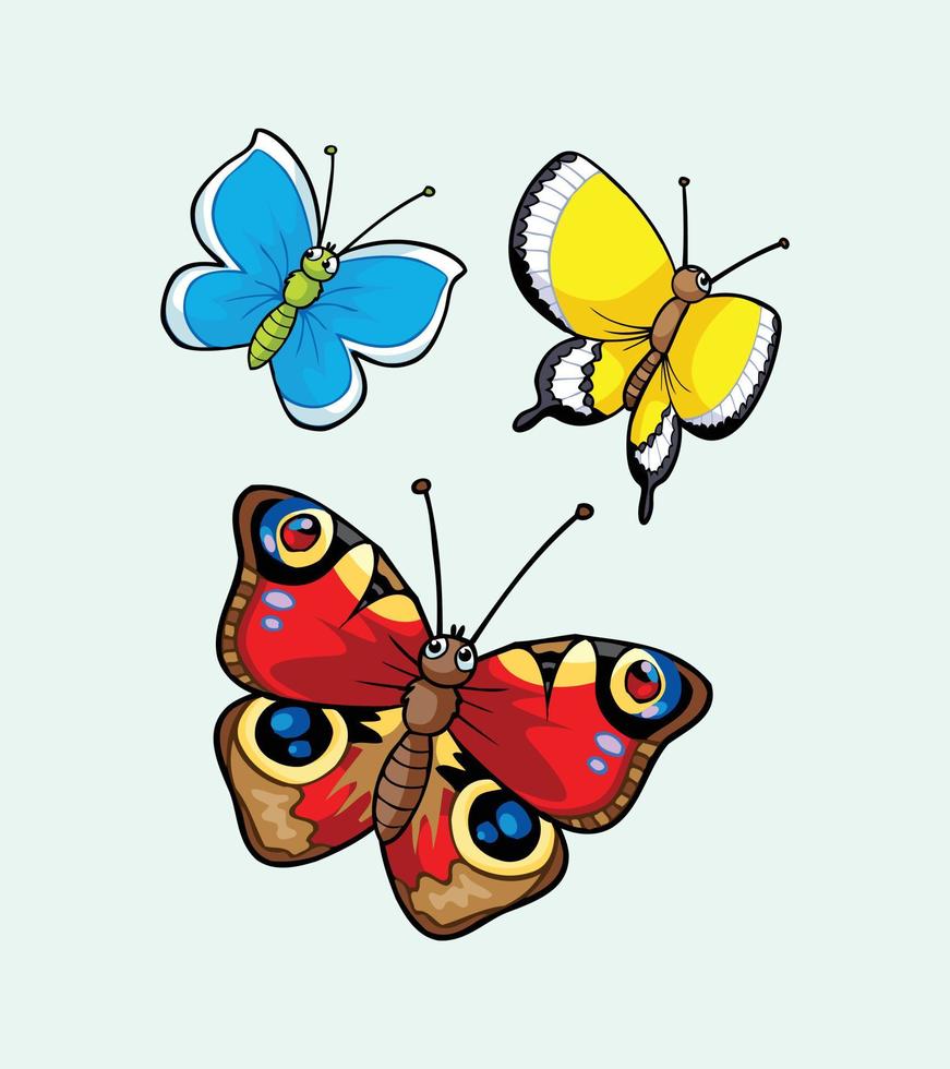 Realistic colorful butterfly  vector pro illustration