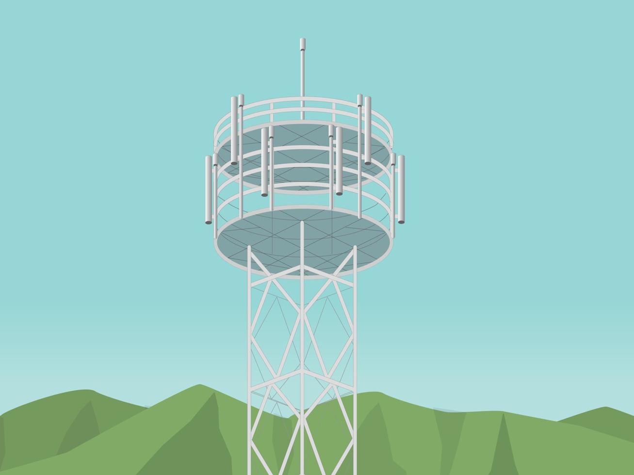 base stations in innovative smart city Pro Vector
