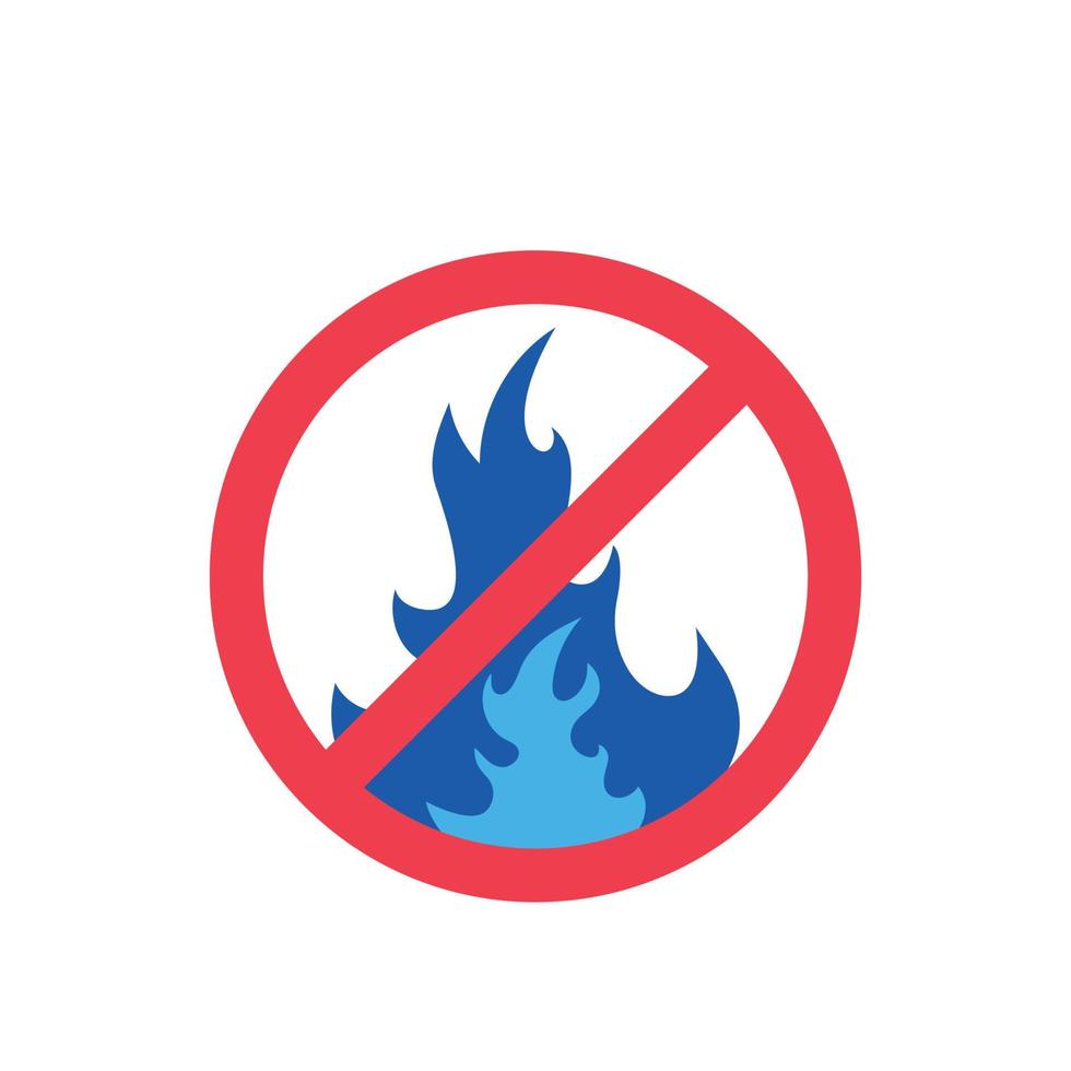 No Fire Symbol. Informational Sign. Vector illustration