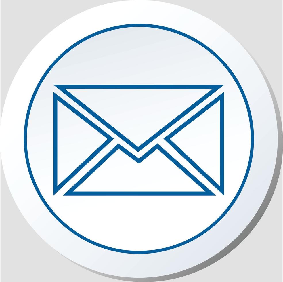 Stroke Style Email Icon Vector Graphic