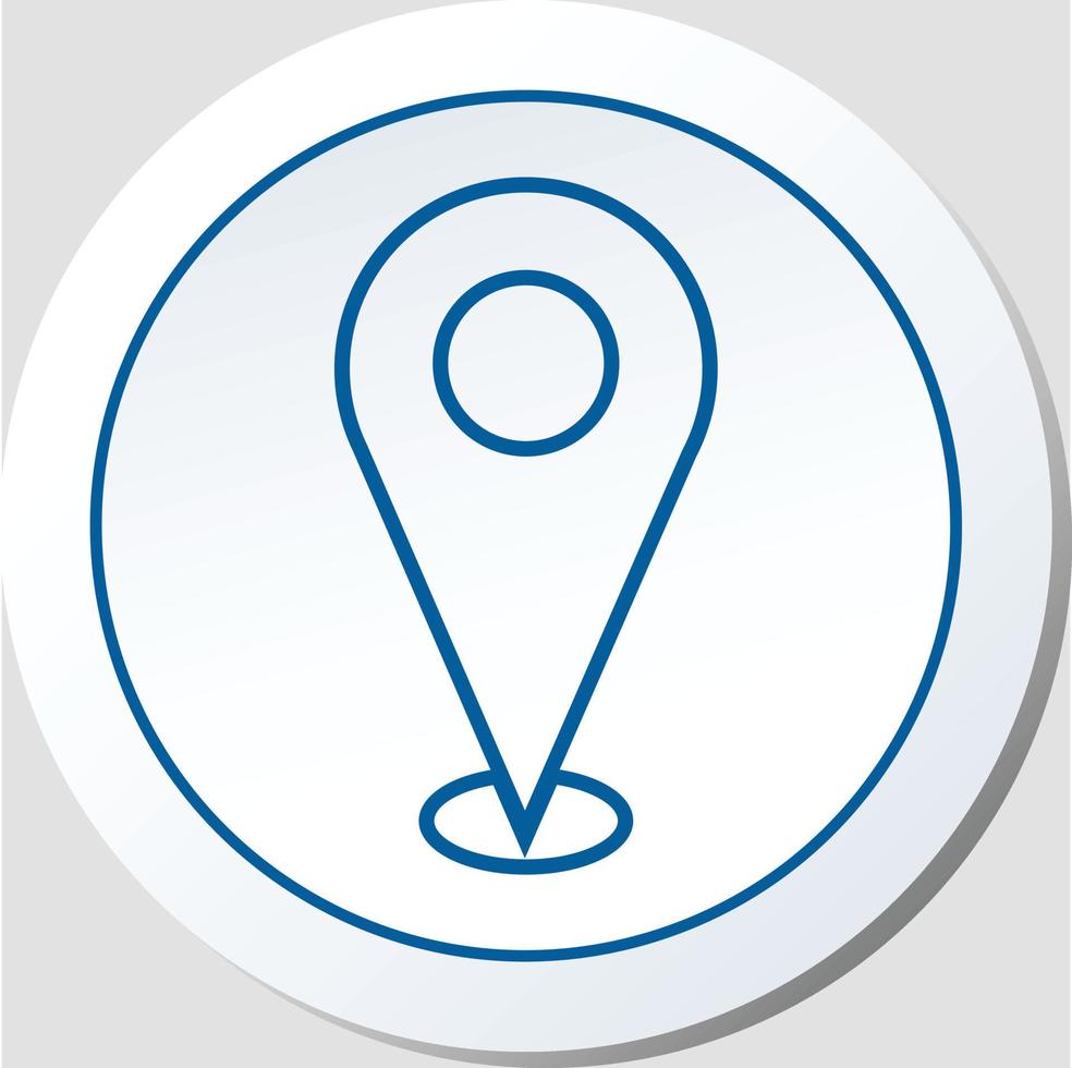 Stroke Style Location Icon Vector Graphic