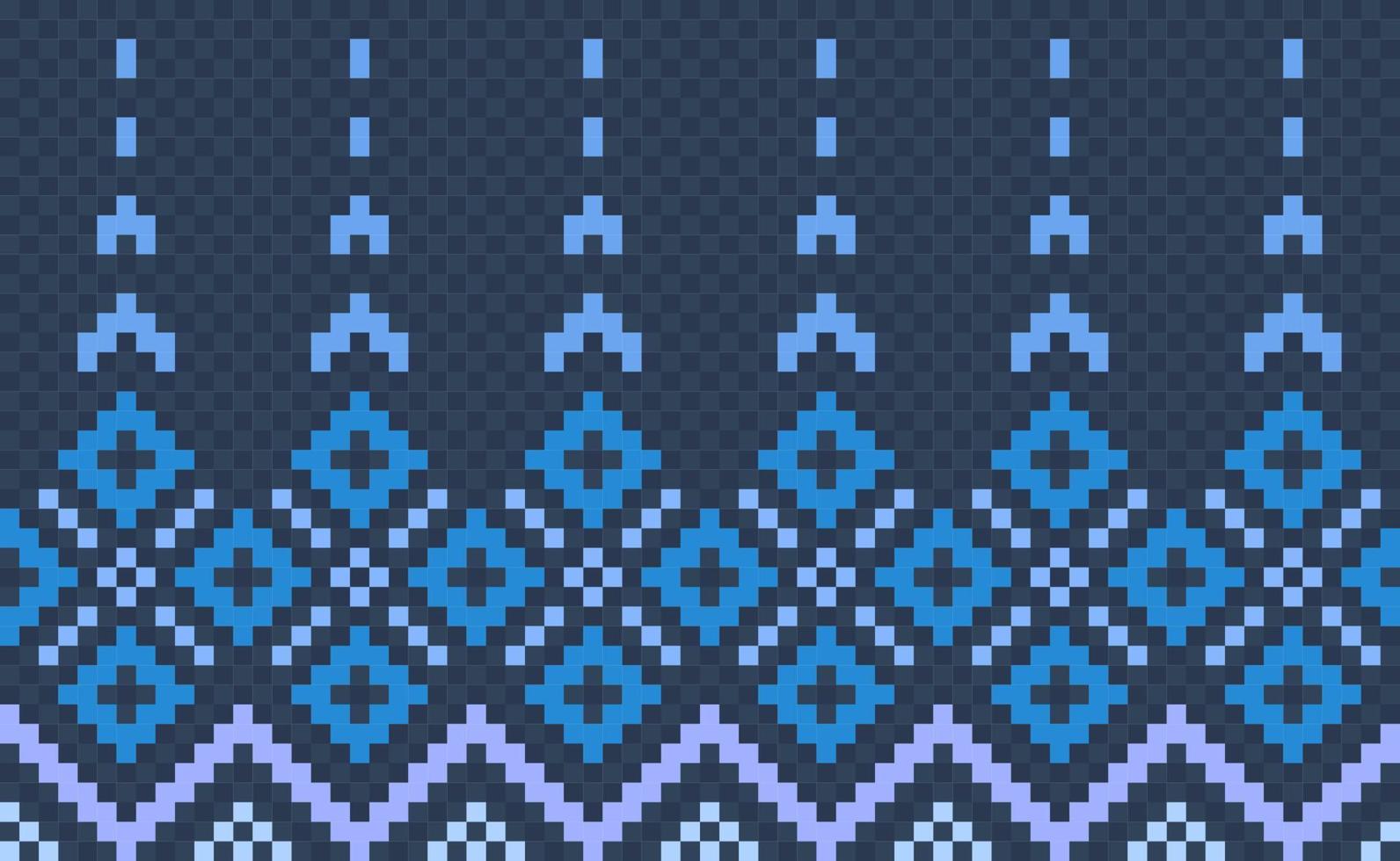 motivos étnicos bordados, fondo ornamental geométrico vectorial, estilo antiguo de punto de cruz, repetición de ornamento de patrón azul, diseño para textiles, tejidos, prendas de vestir, impresión digital vector