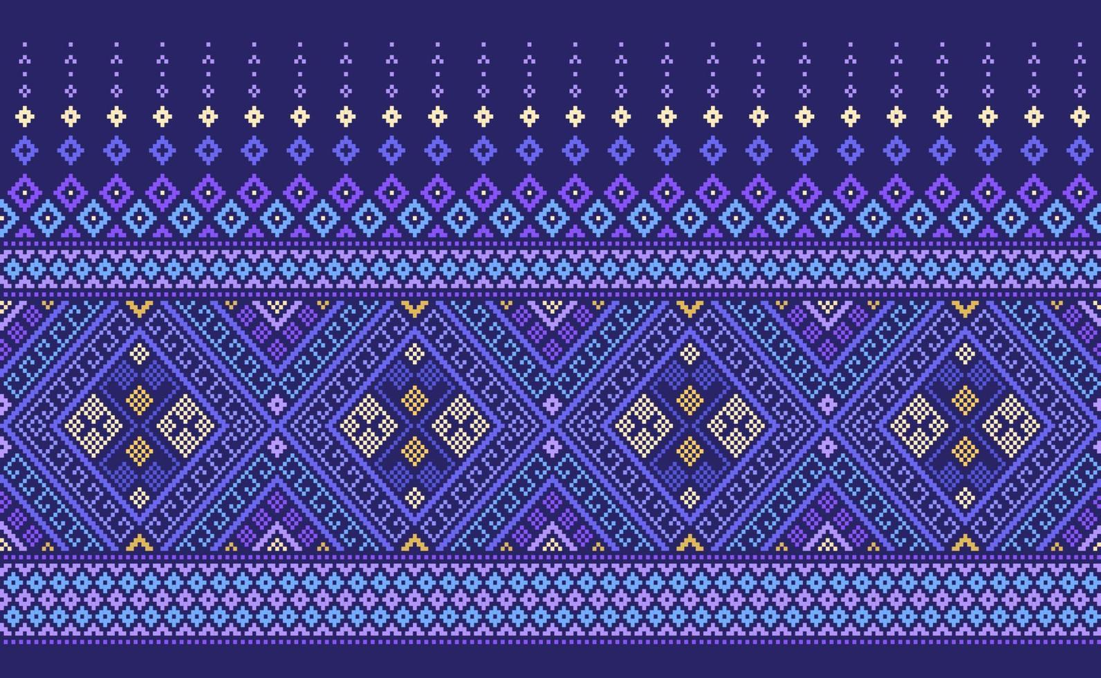 Embroidery ethnic pattern, Vector Geometric ornate background, Cross