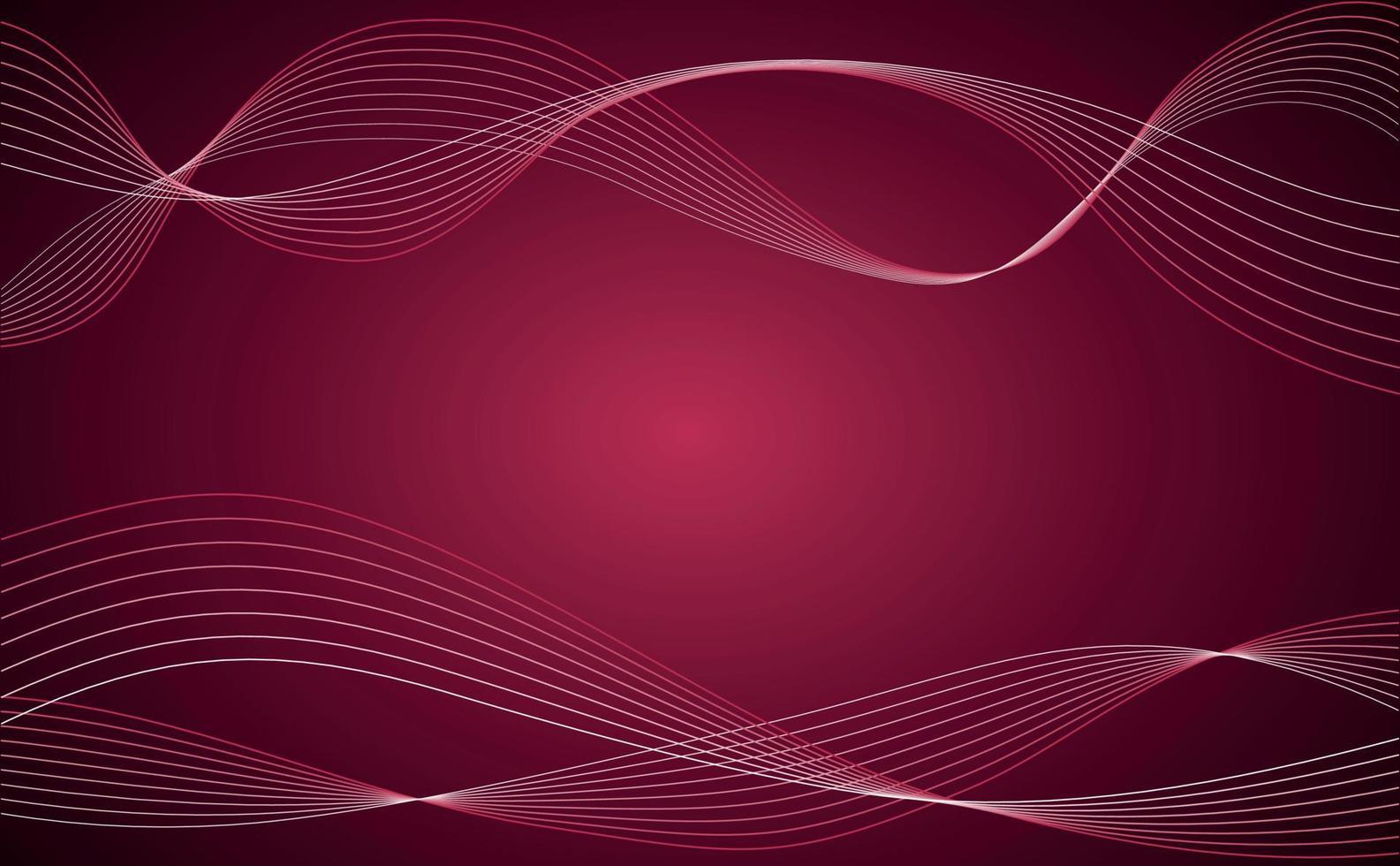 Abstract wave element for design. Digital frequency track equalizer. Curved wavy line, smooth stripe. Viva Magenta color trendy 2023. Rich pink color, raspberry color. Viva Magenta color background. vector