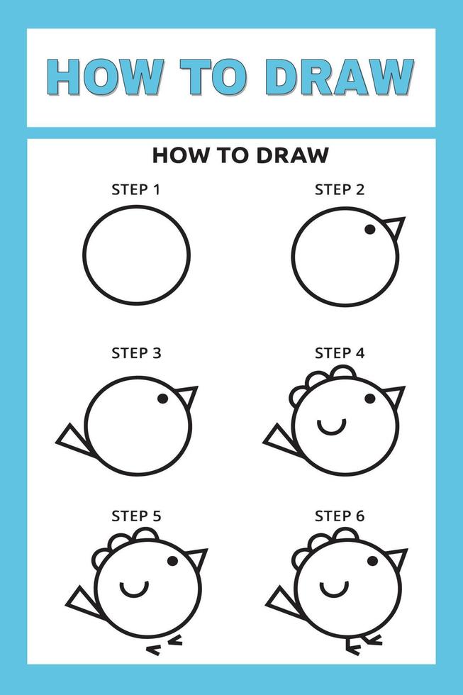 How to Draw Animals Step by Step vector