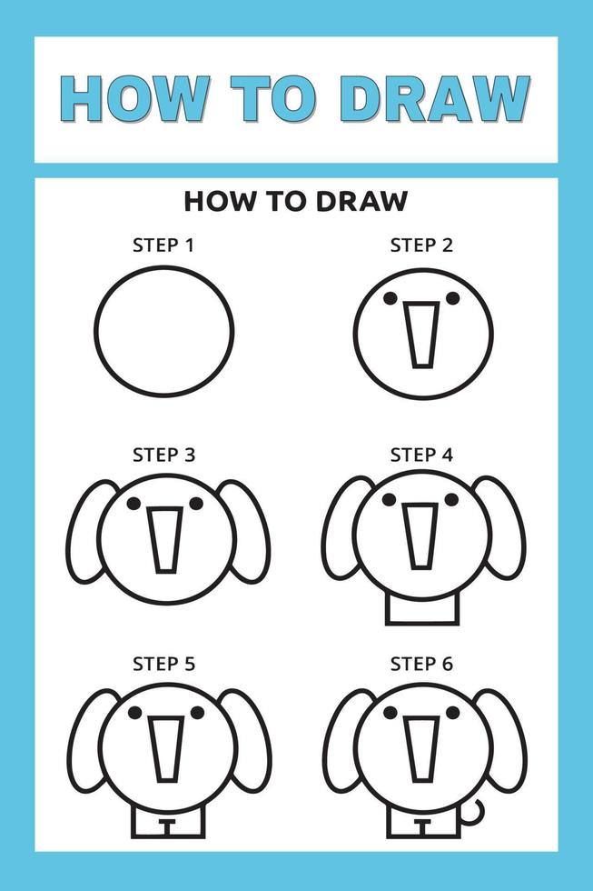 How to Draw Animals Step by Step vector