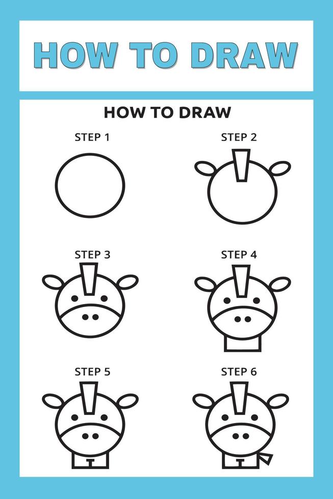 How to Draw Animals Step by Step vector