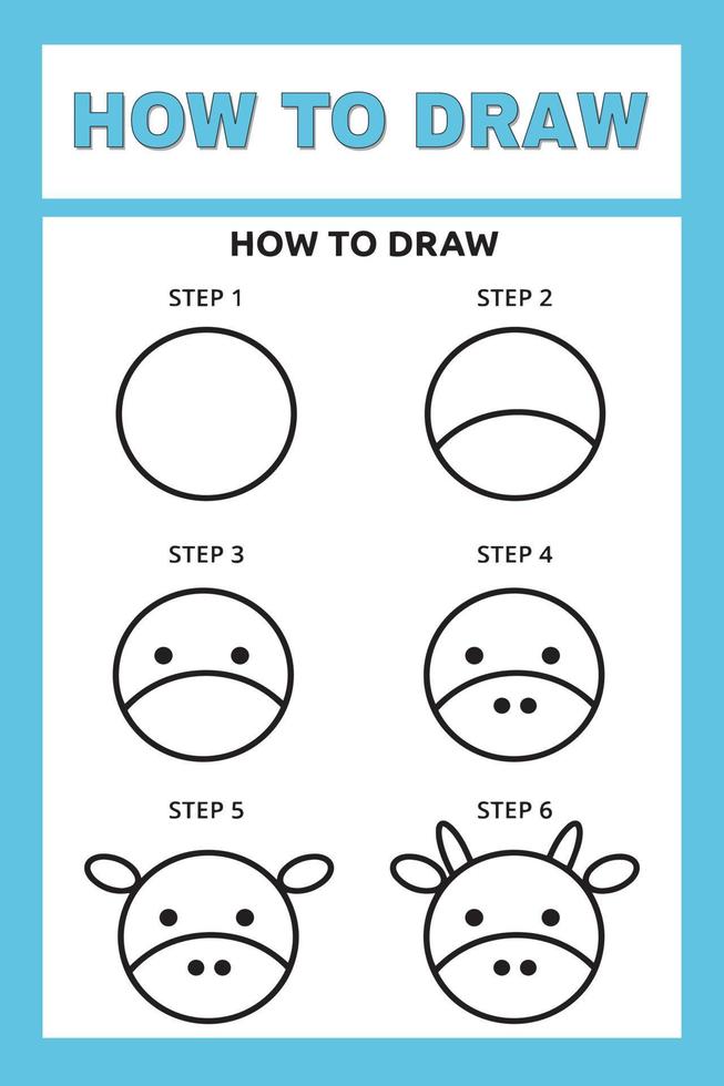 How to Draw Animals Step by Step vector