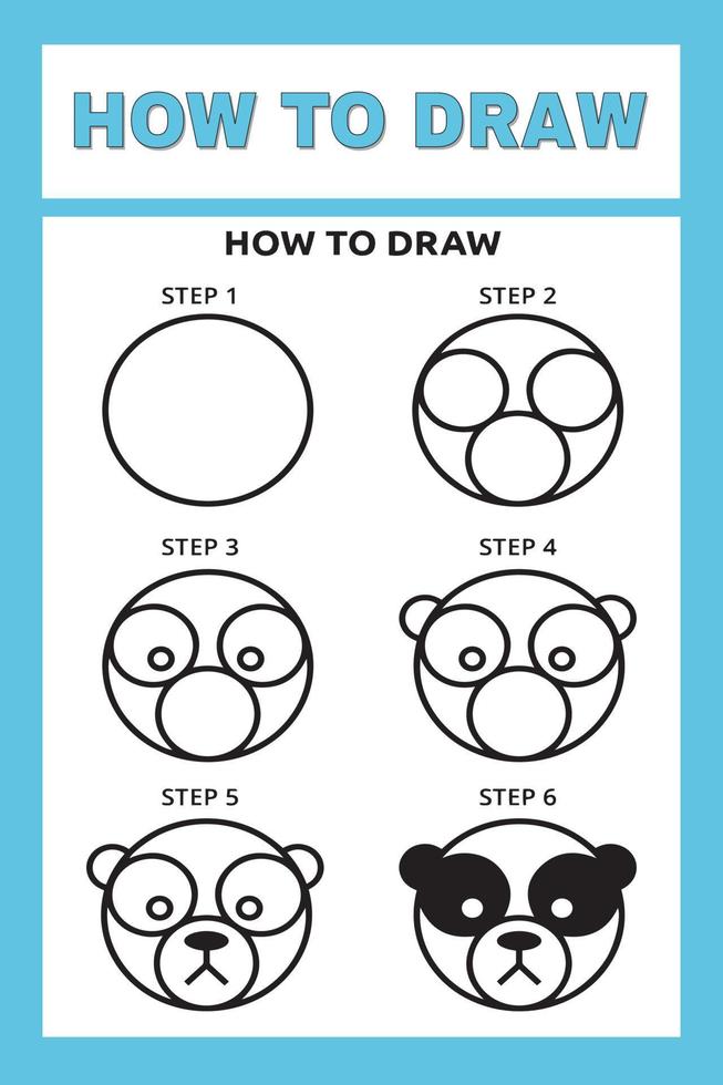 How to Draw Animals Step by Step vector