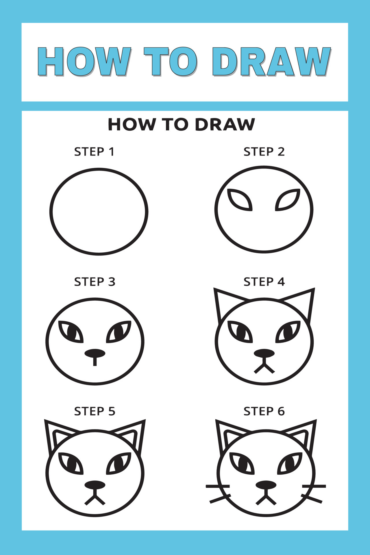 How To Draw Animals Step By Step 15279481 Vector Art At Vecteezy